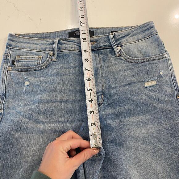 Judy Blue Distressed Skinny Jeans Size 9 /29 - Picture 9 of 10